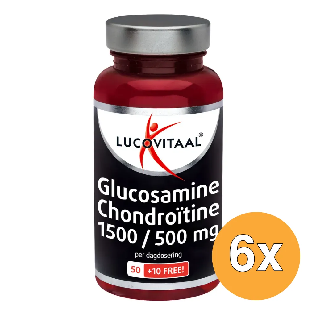 6x Lucovitaal Glucosamine Chondroïtine (60 tabletten)