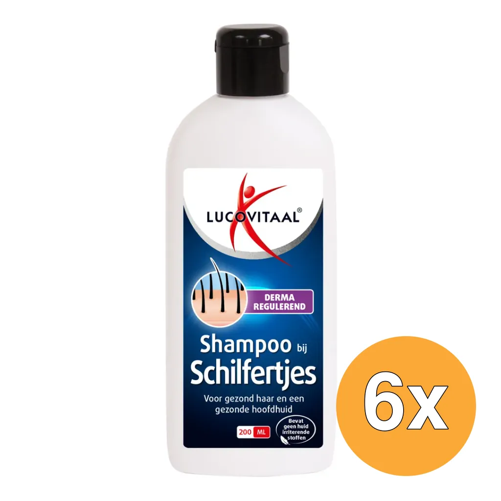 6x Lucovitaal Shampoo Bij Schilfertjes (200 ml)