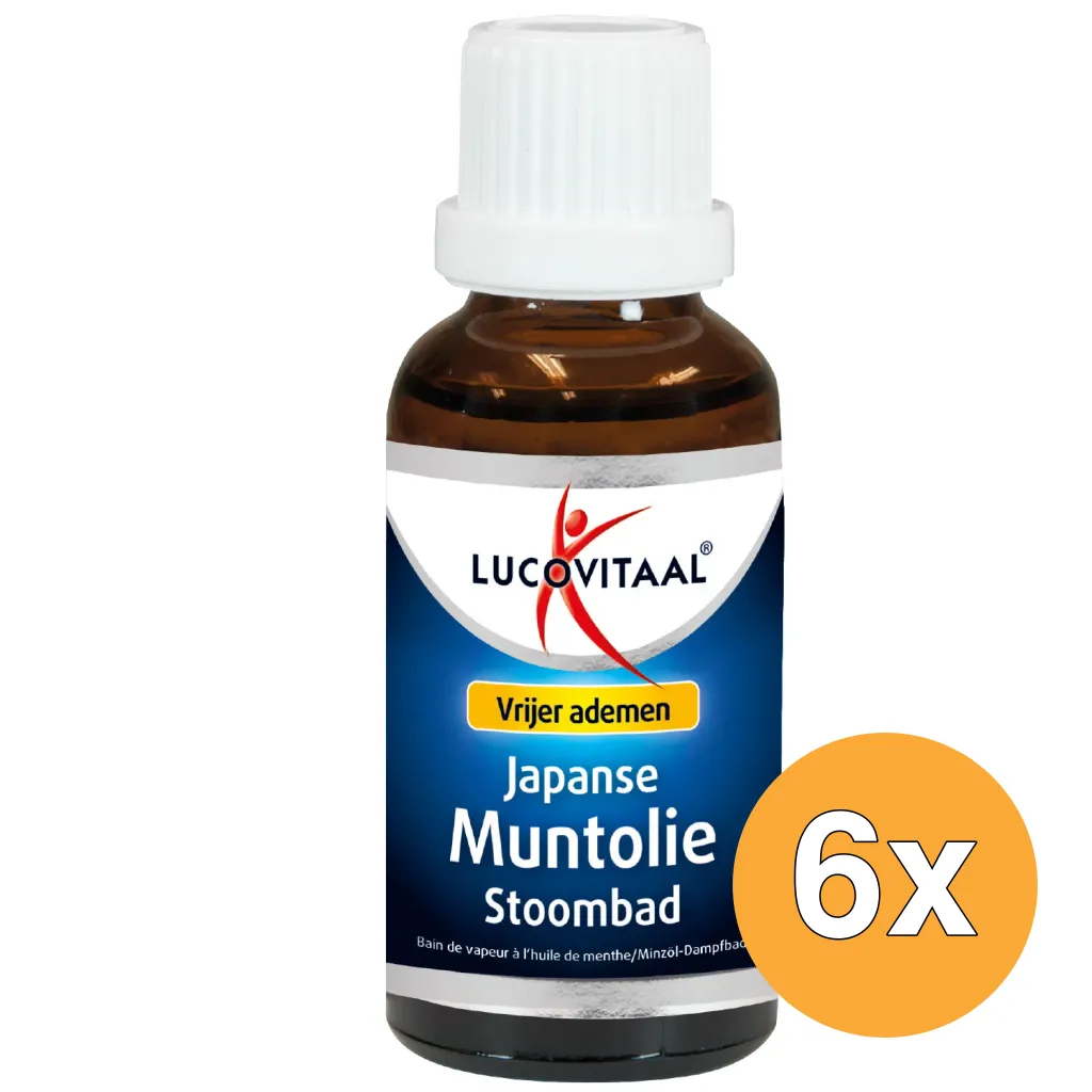 6x Lucovitaal Japanse Muntolie Stoombad (30 ml)