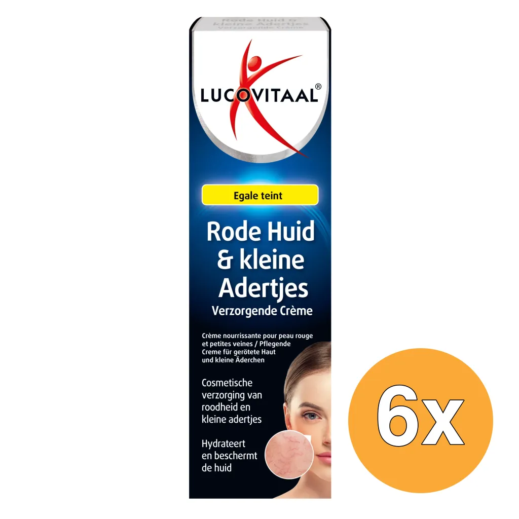 6x Lucovitaal Rode Huid & Kleine Adertjes Crème (30 ml)