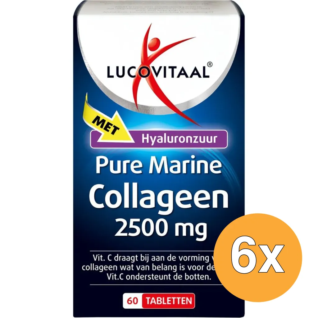 6x Lucovitaal Collageen 2500Mg Pure Marine (60 tabletten)