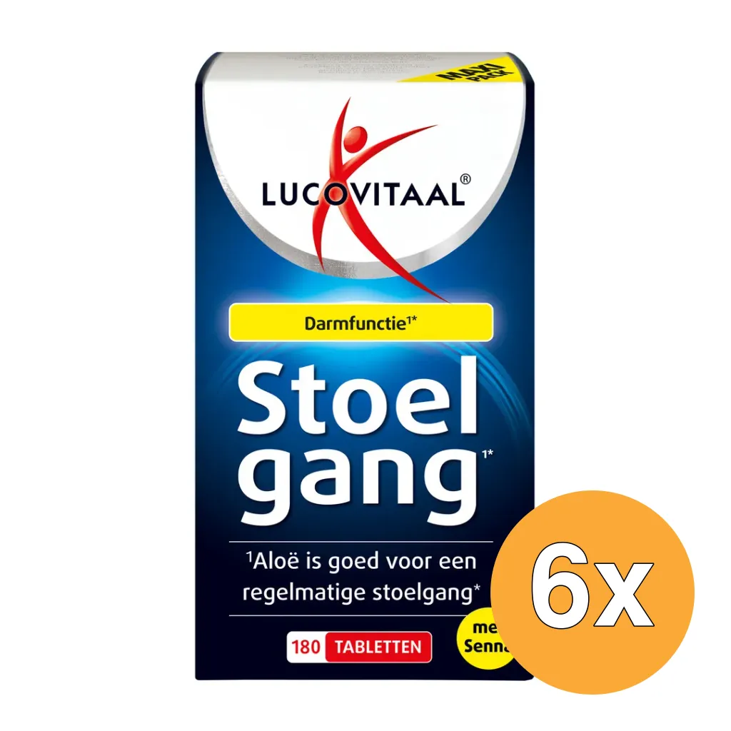 6x Lucovitaal Stoelgang met Senna (180 tabletten)