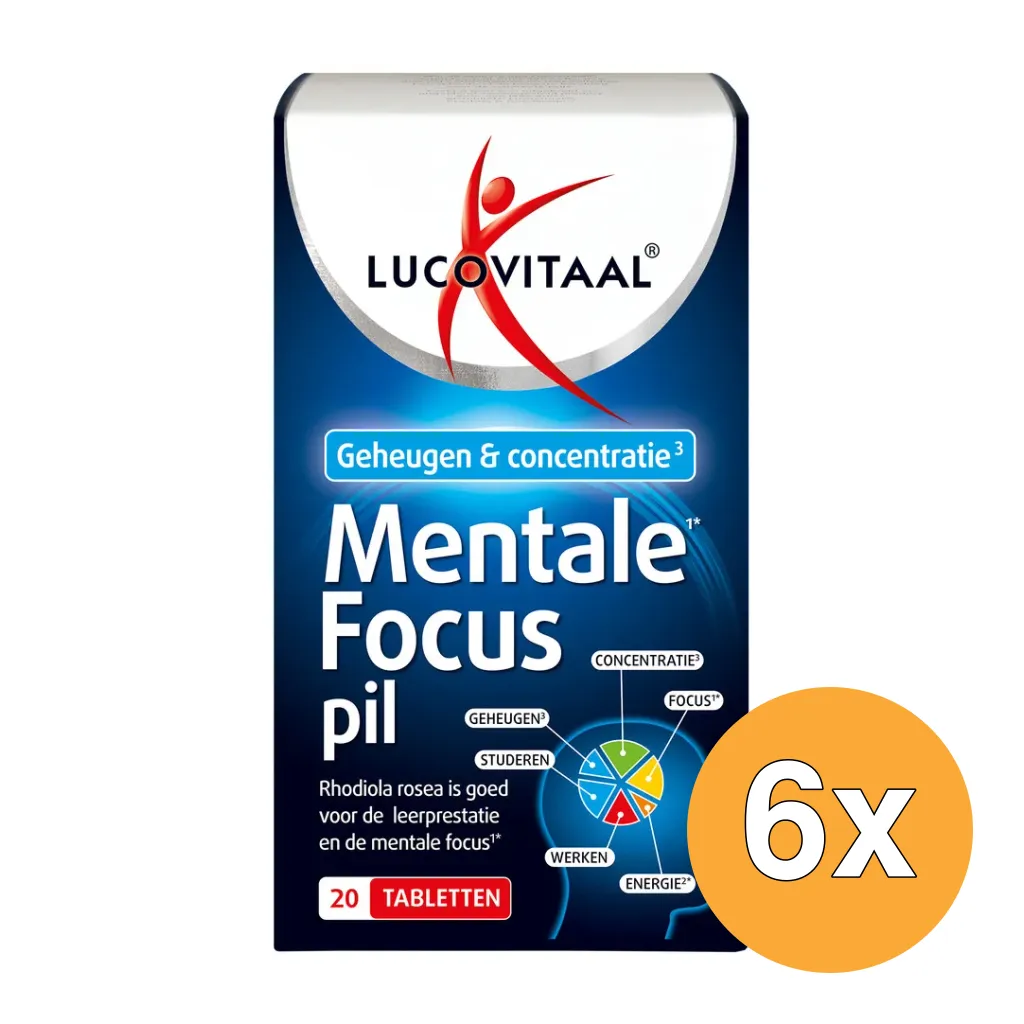 6x Lucovitaal Mentale Focus Pil (20 tabletten)