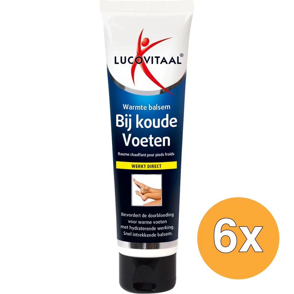 6x Lucovitaal Voeten Warmte Balsem (75 ml)