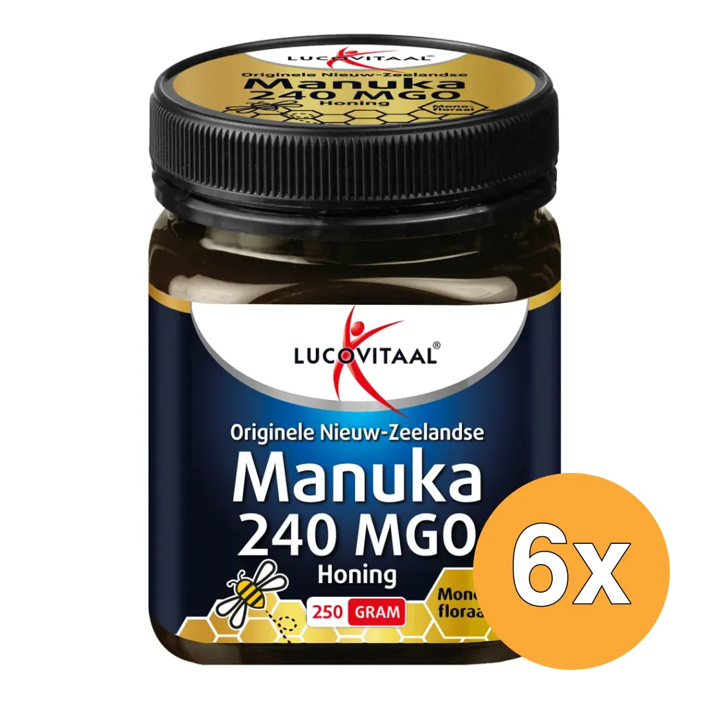 6x Lucovitaal Manuka 240 MGO Honing (250 gr)
