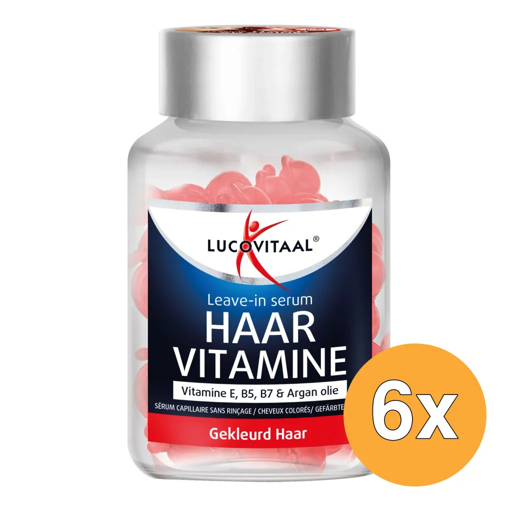 6x Lucovitaal Leave-in Serum Vitamine - Gekleurd Haar (25 twist capsules)