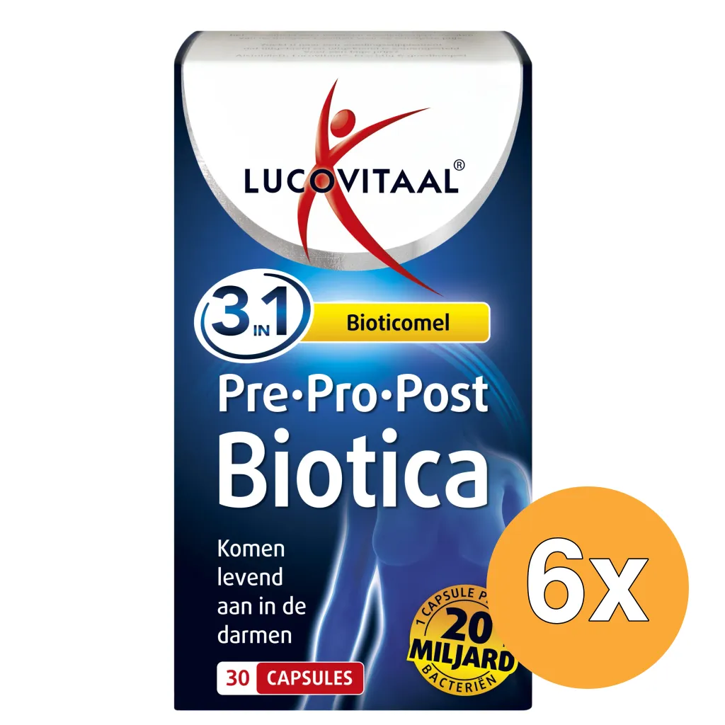6x Lucovitaal Pre Pro Post Biotica (30 capsules)