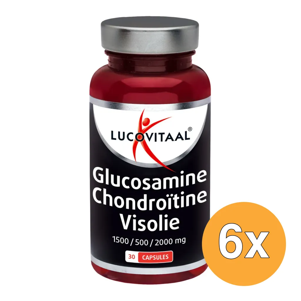 6x Lucovitaal Glucosamine Chondroïtine Visolie (30 capsules)