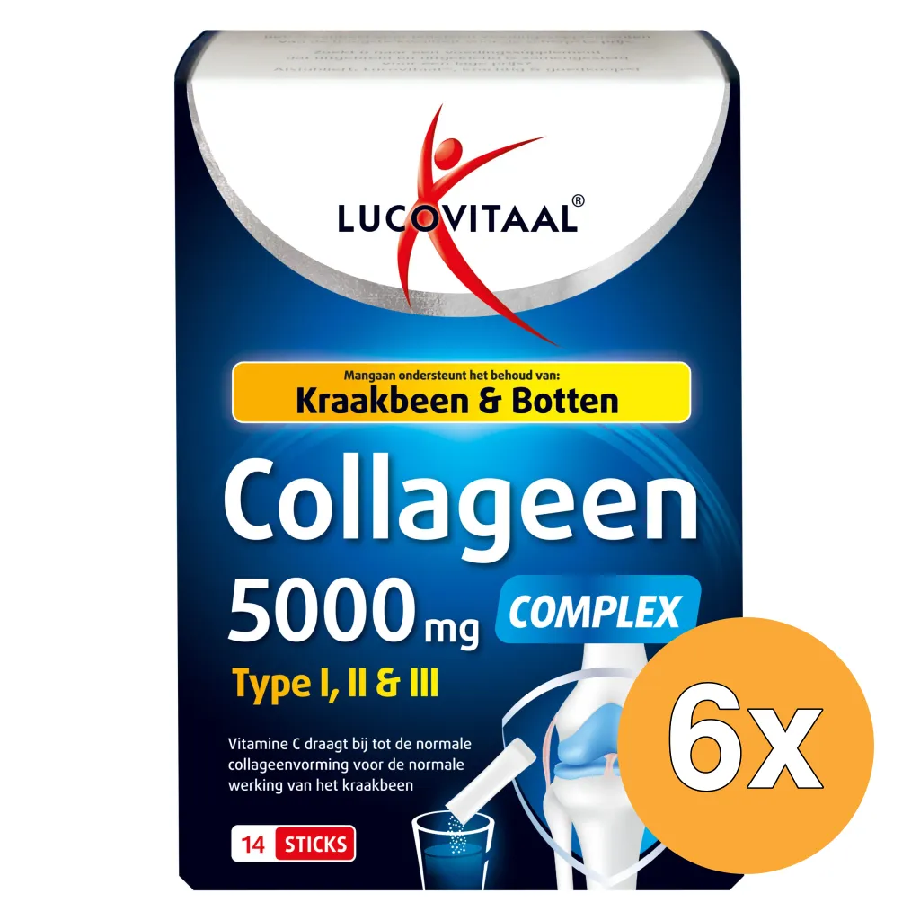 6x Lucovitaal Collageen Complex 5000mg (14 sticks)