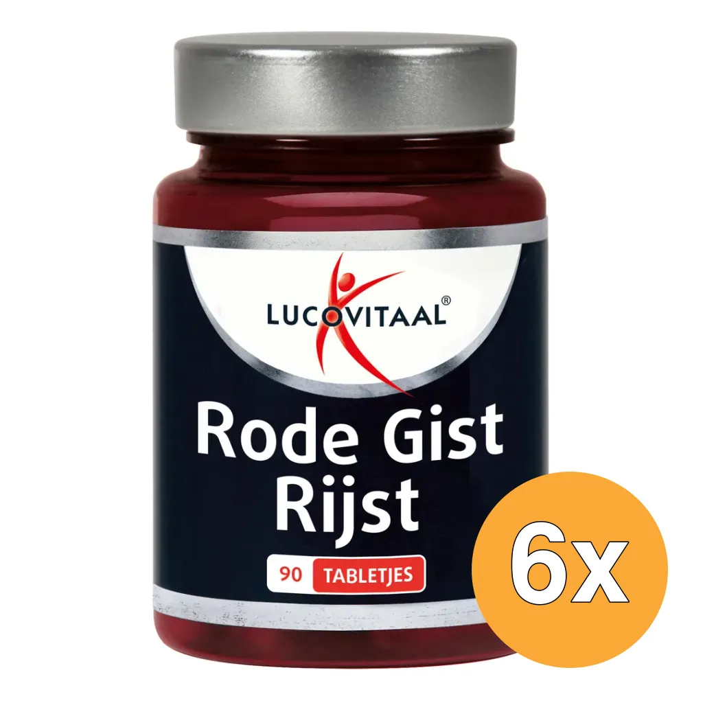 6x Lucovitaal Rode Gist Rijst (90 Tabletjes)