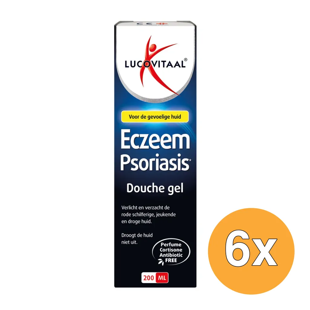 6x Lucovitaal Eczeem Psoriasis Douchegel (200 ml)