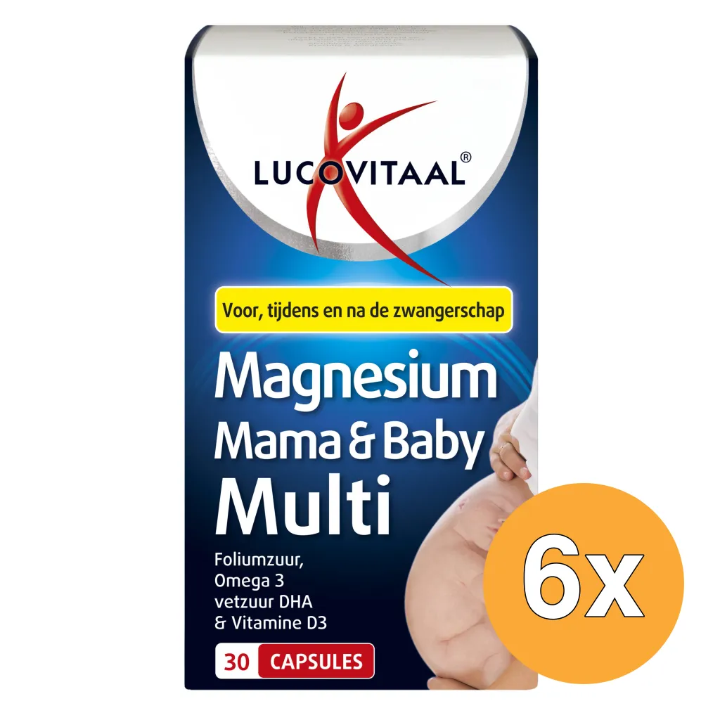 6x Lucovitaal Magnesium Mama & Baby Multi (30 capsules)