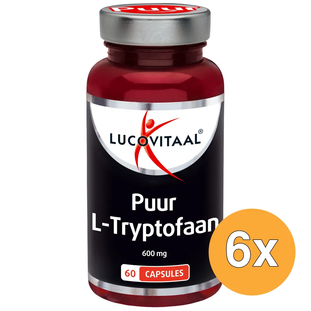 6x Lucovitaal L-Tryptofaan Puur 600mg (60 capsules)