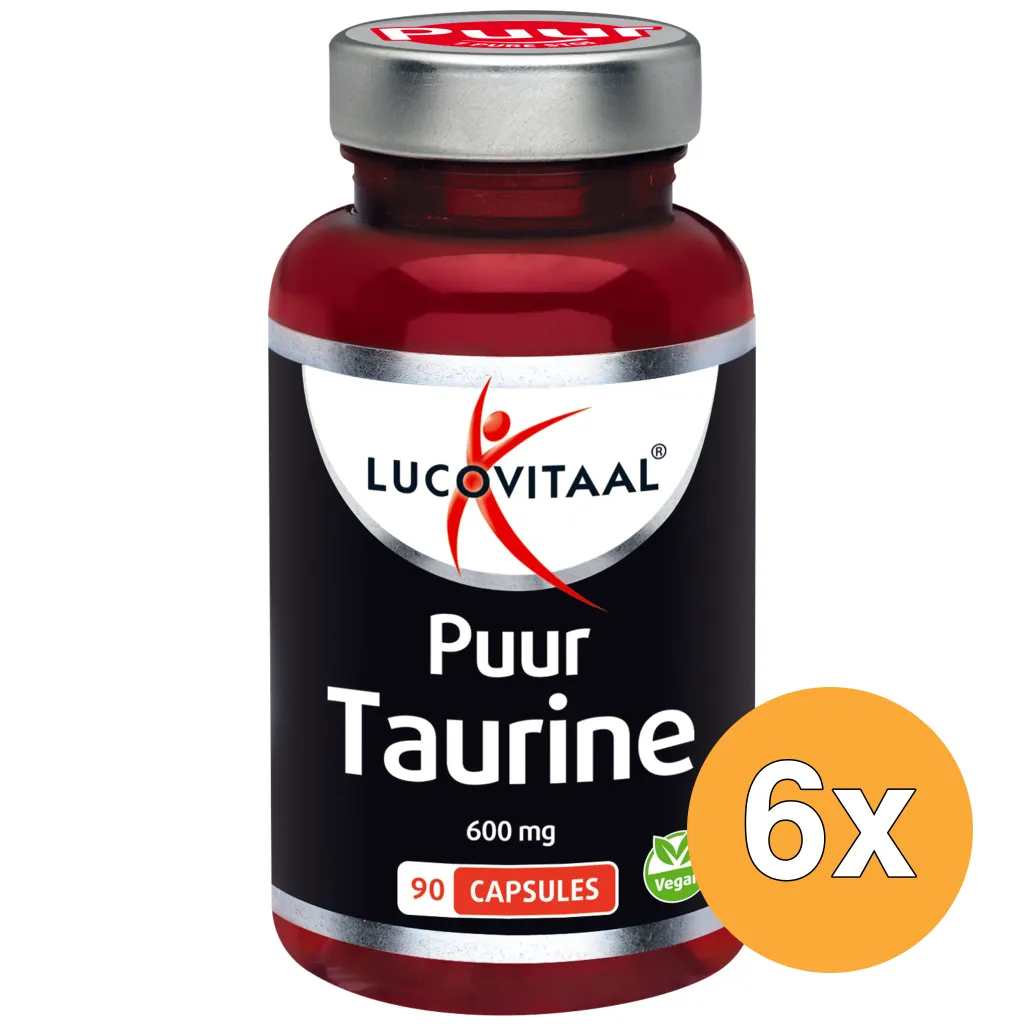 6x Lucovitaal Taurine Puur 600mg (90 capsules)