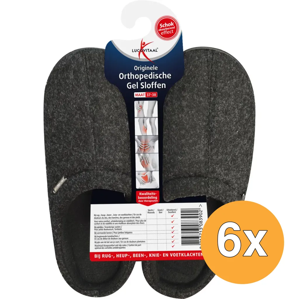 6x Lucovitaal Orth. Gel Sloffen 37-38 (1 paar)