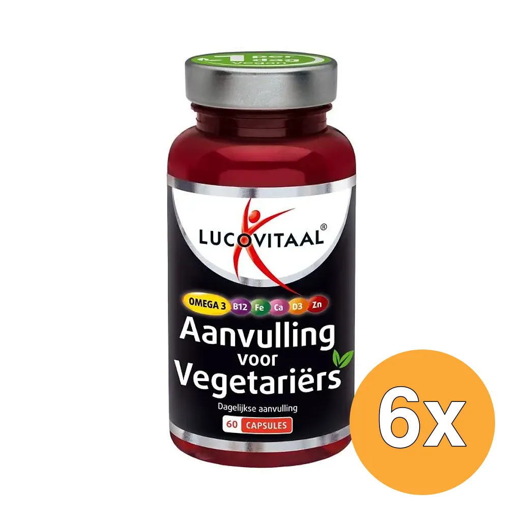 6x Lucovitaal Aanvulling Voor Vegetariërs (60 capsules)