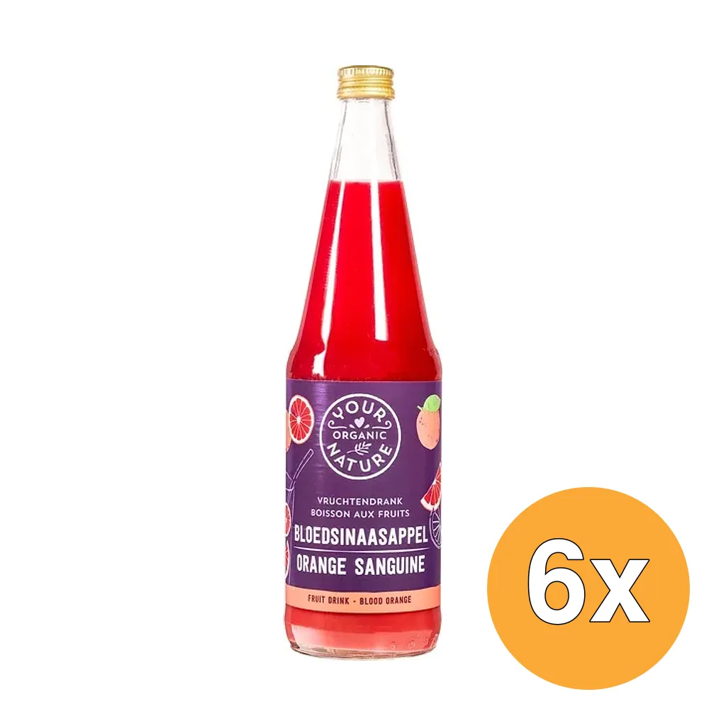 6x Your Organic Nature Vruchtendrank Bloedsinaasappel (700 ml)