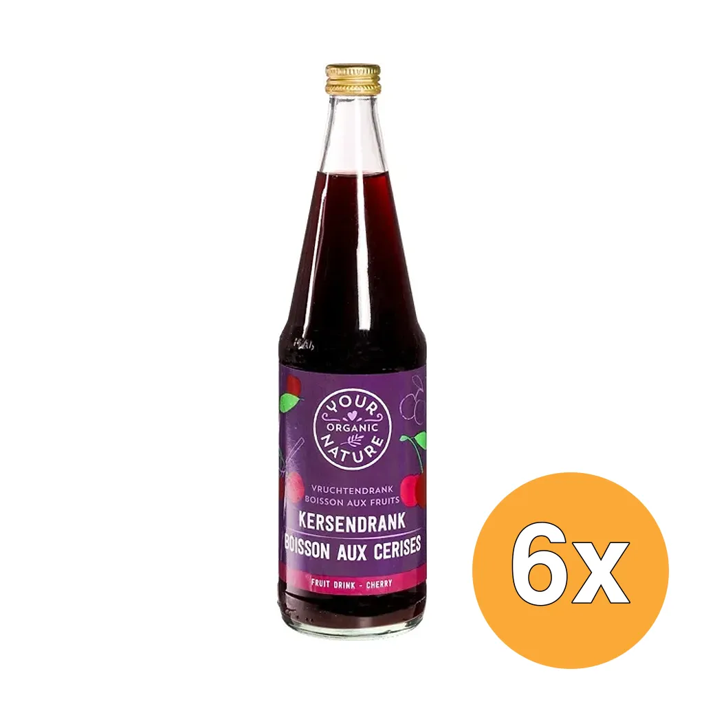6x Your Organic Nature Vruchtendrank Kersen (700 ml)