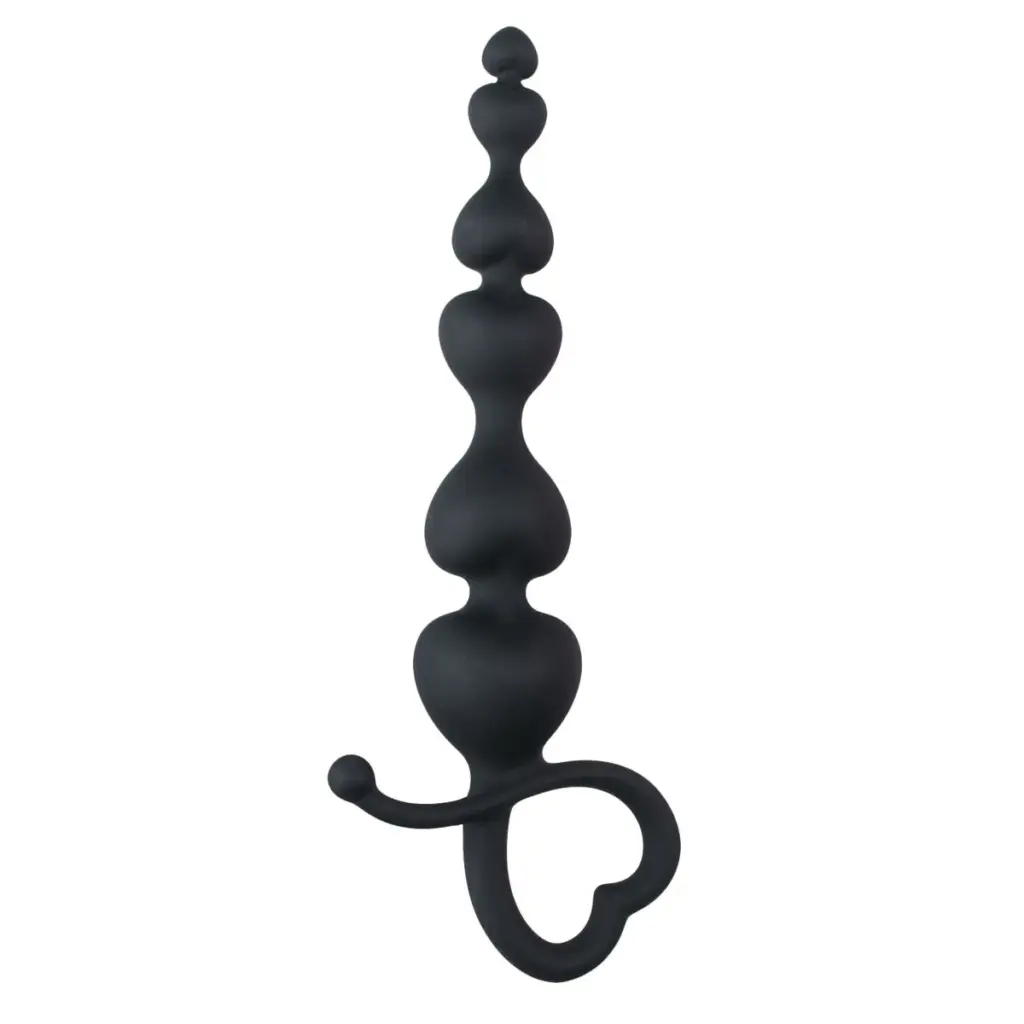 Easytoys Anal Collection - Anal Beads Heart Handle Zwart (1 stuk)