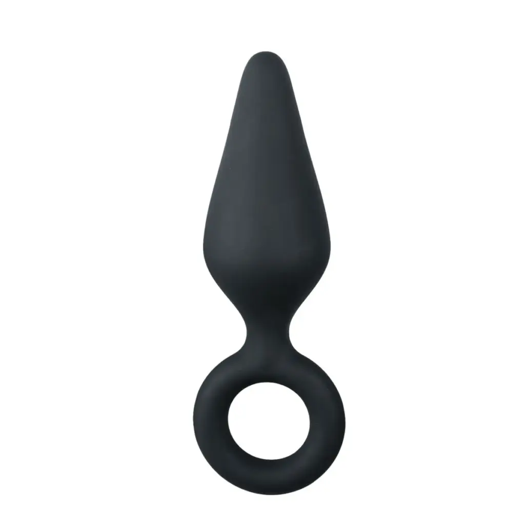 Easytoys Anal Collection - Buttplug with Pull Ring Medium Zwart (1 stuk)