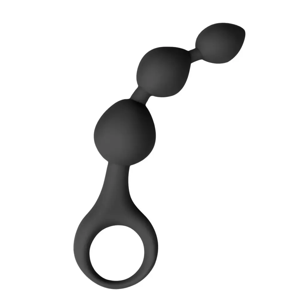 Easytoys Anal Collection - Silicone Anal Bead Dildo Zwart (1 stuk)