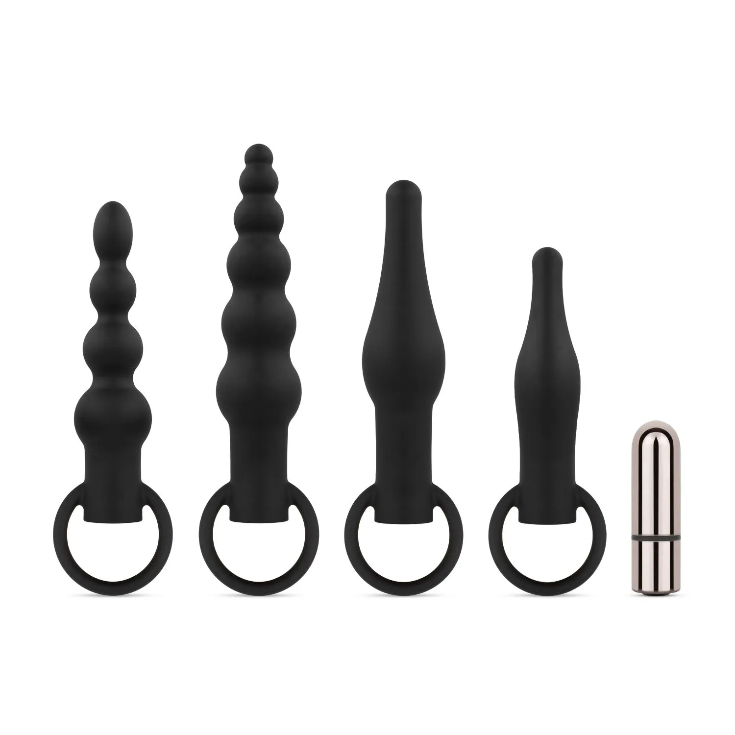 EasyToys - Anal Plugs with Bullet Zwart (1 stuk)