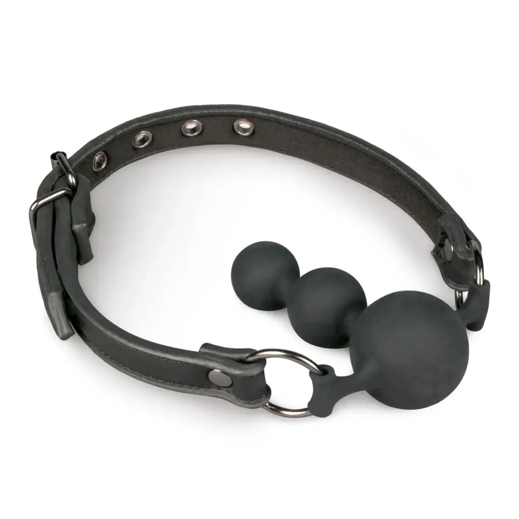 Easytoys Fetish Collection - Ball Gag with Silicone Beads Zwart (1 stuk)