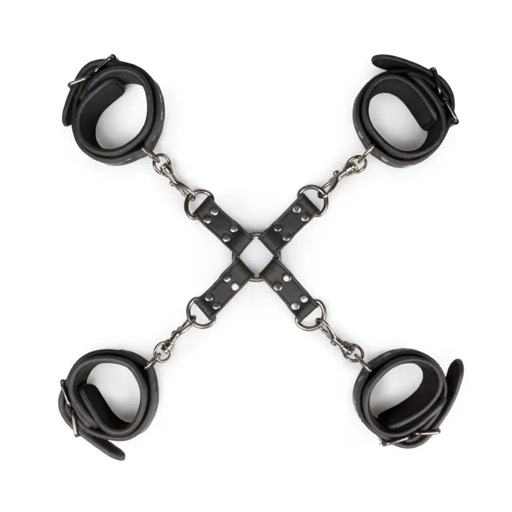 Easytoys Fetish Collection - Hogtie with Hand- and Ankle Cuffs Zwart (1 stuk)