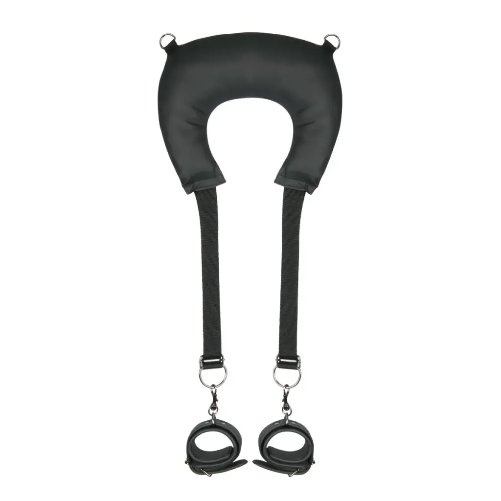 Easytoys Fetish Collection - Pillow & Ankle Cuffs Leg Position Strap Zwart (1 stuk)