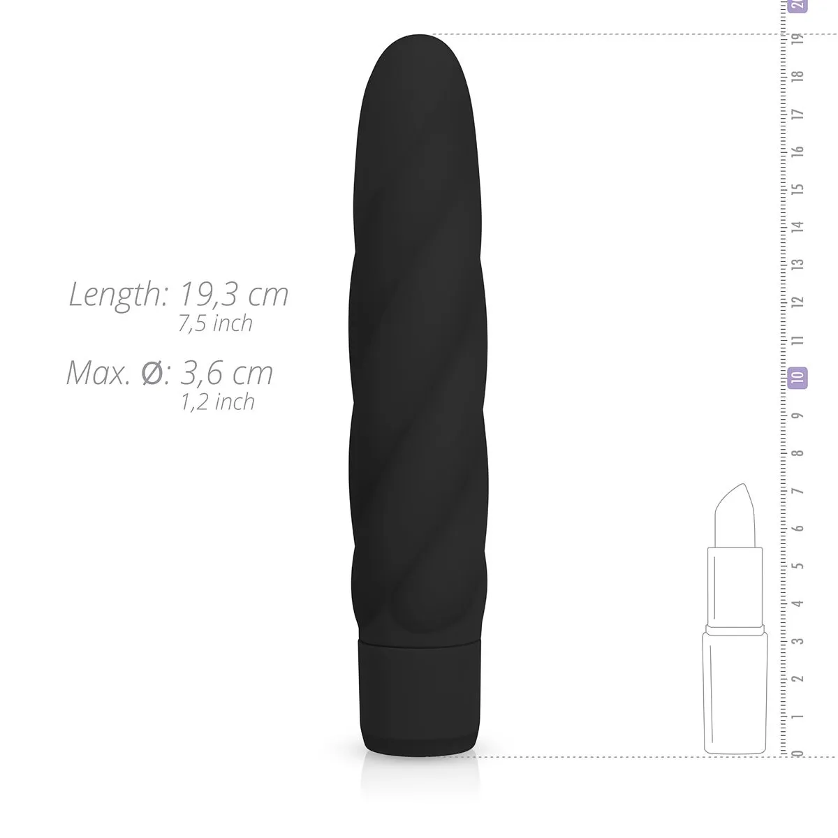 Easytoys Vibe Collection - Silicone Vibrator Zwart (1 stuk) - image 5