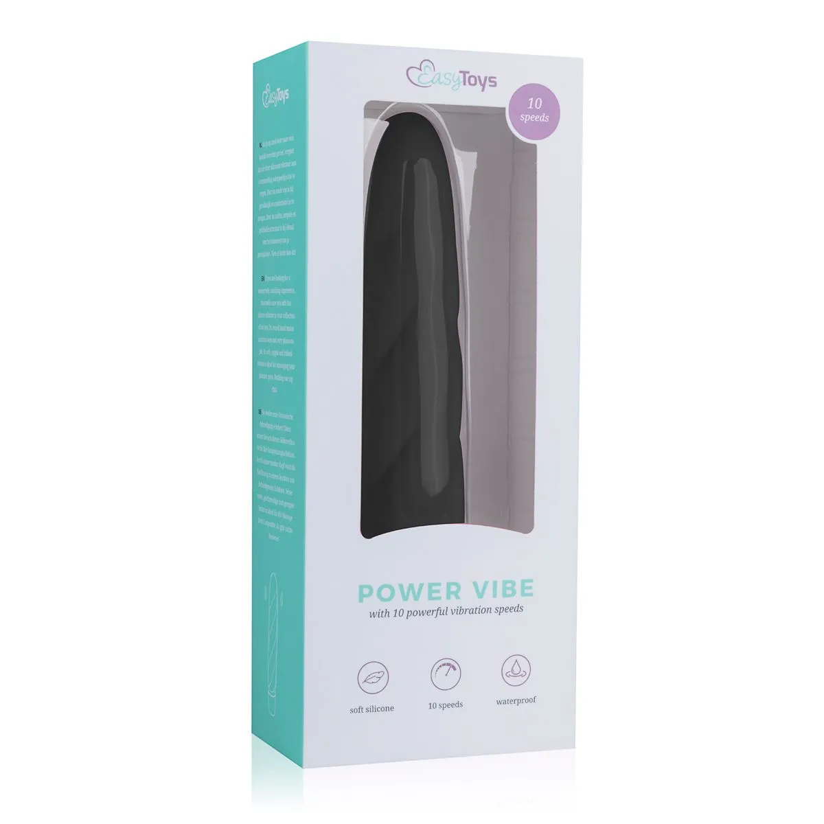 Easytoys Vibe Collection - Silicone Vibrator Zwart (1 stuk) - image 6
