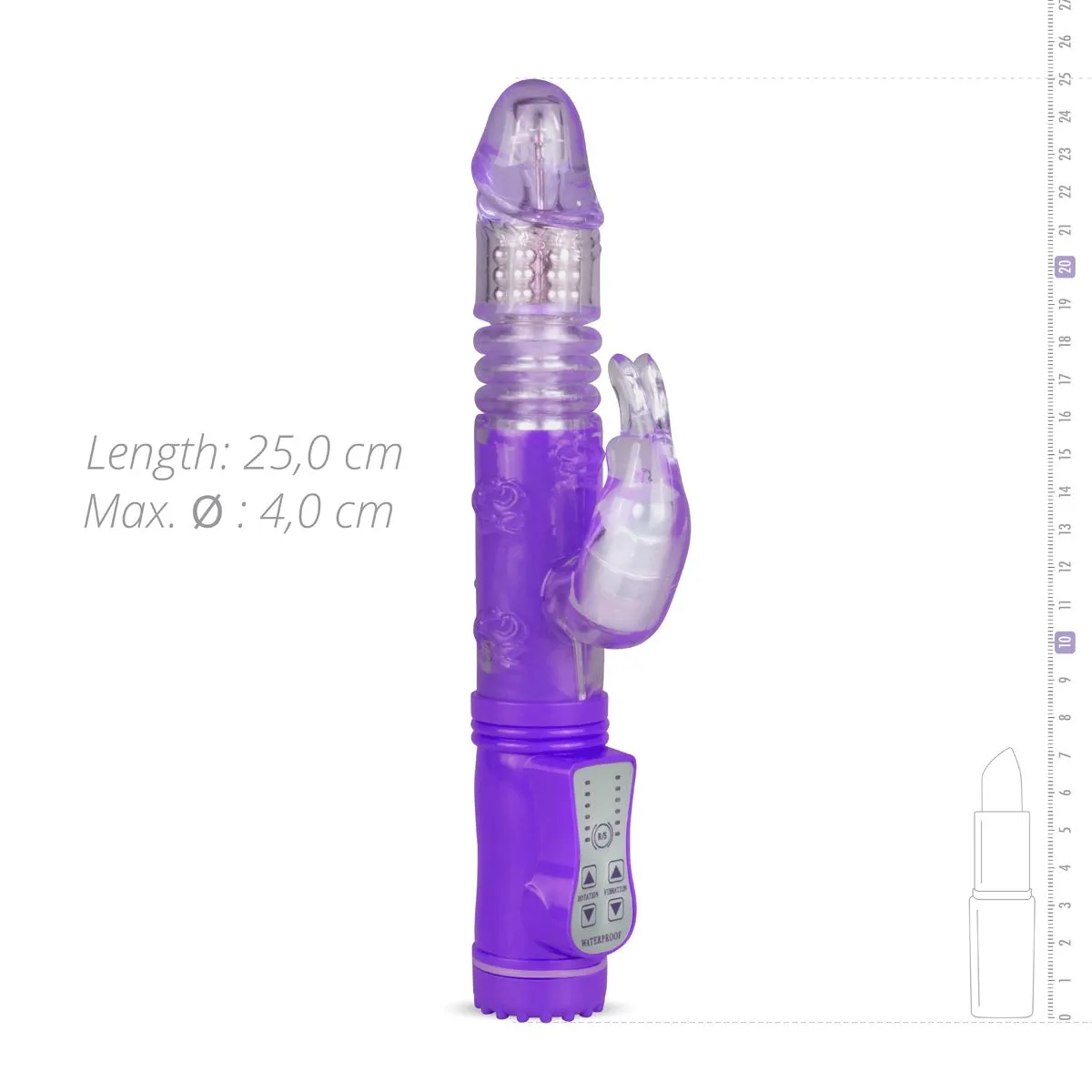 Easytoys Vibe Collection - EasyToys Thrusting Rabbit Vibrator Paars (1 stuk) - image 6