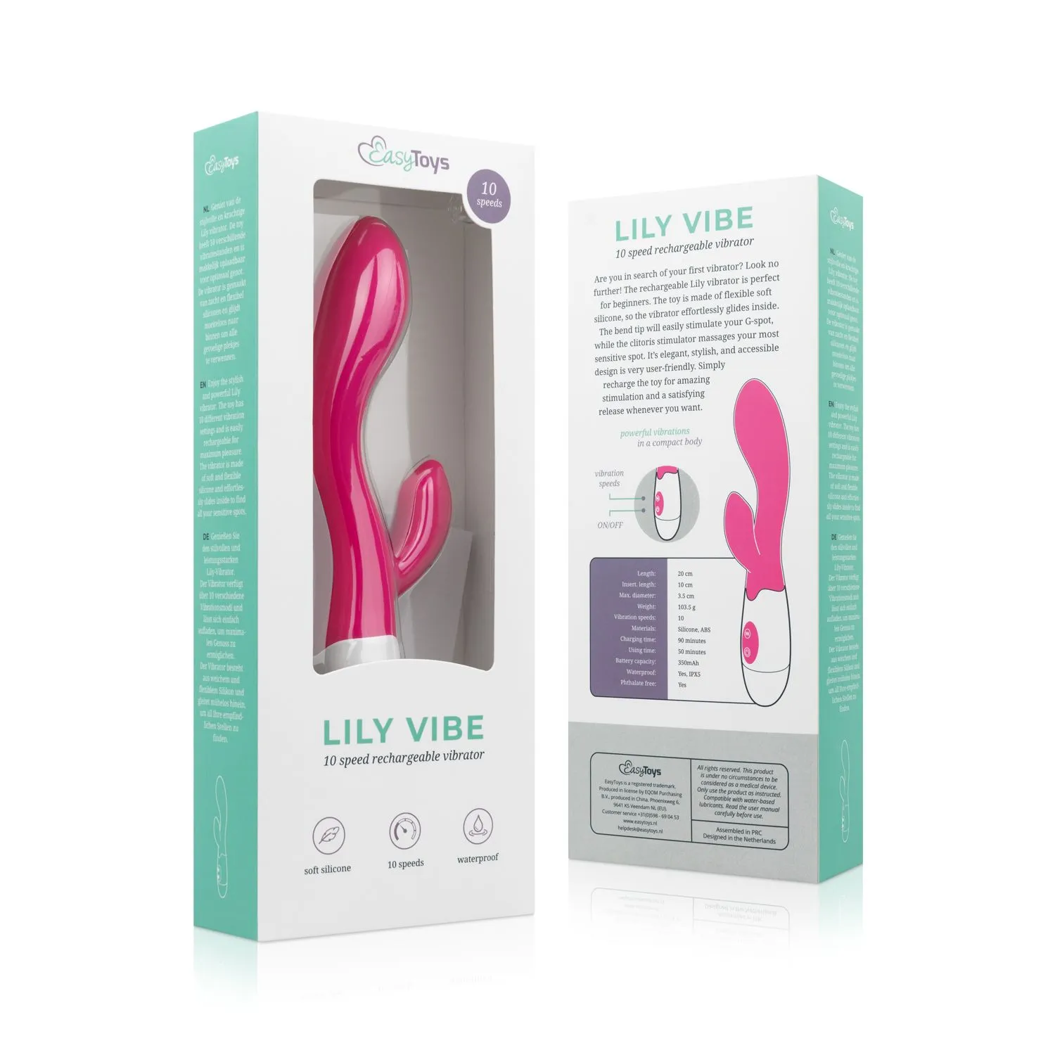 Easytoys Vibe Collection - Lily Vibrator 2.0 Rechargeable Roze (1 stuk) - image 2