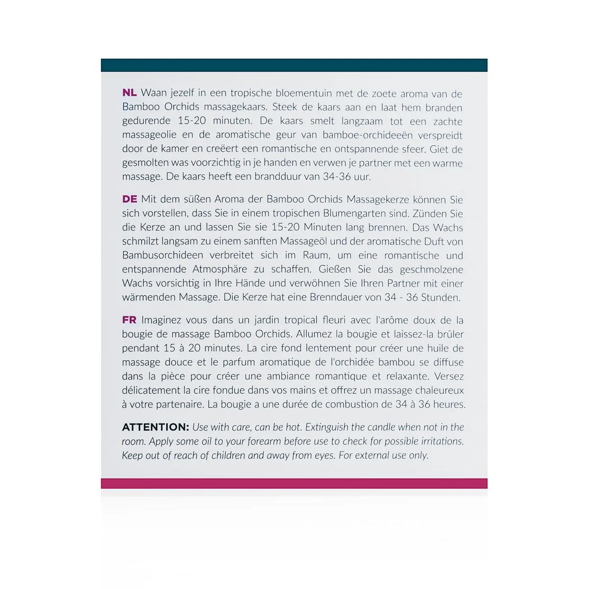 Exotiq - Massage Candle Bamboo Orchids  (200 gr) - image 4