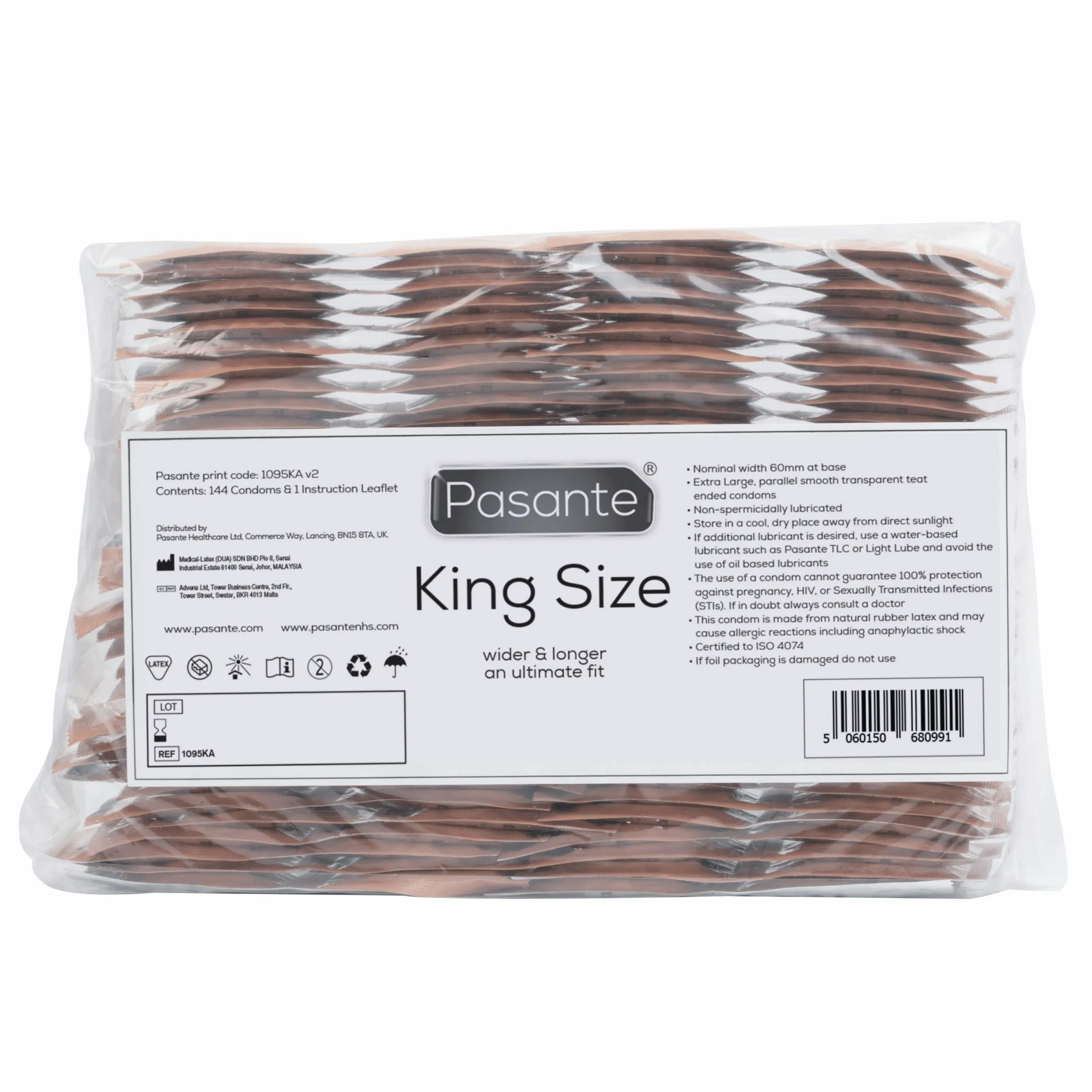 Pasante - King Size Condoms Transparant (144 stuks)