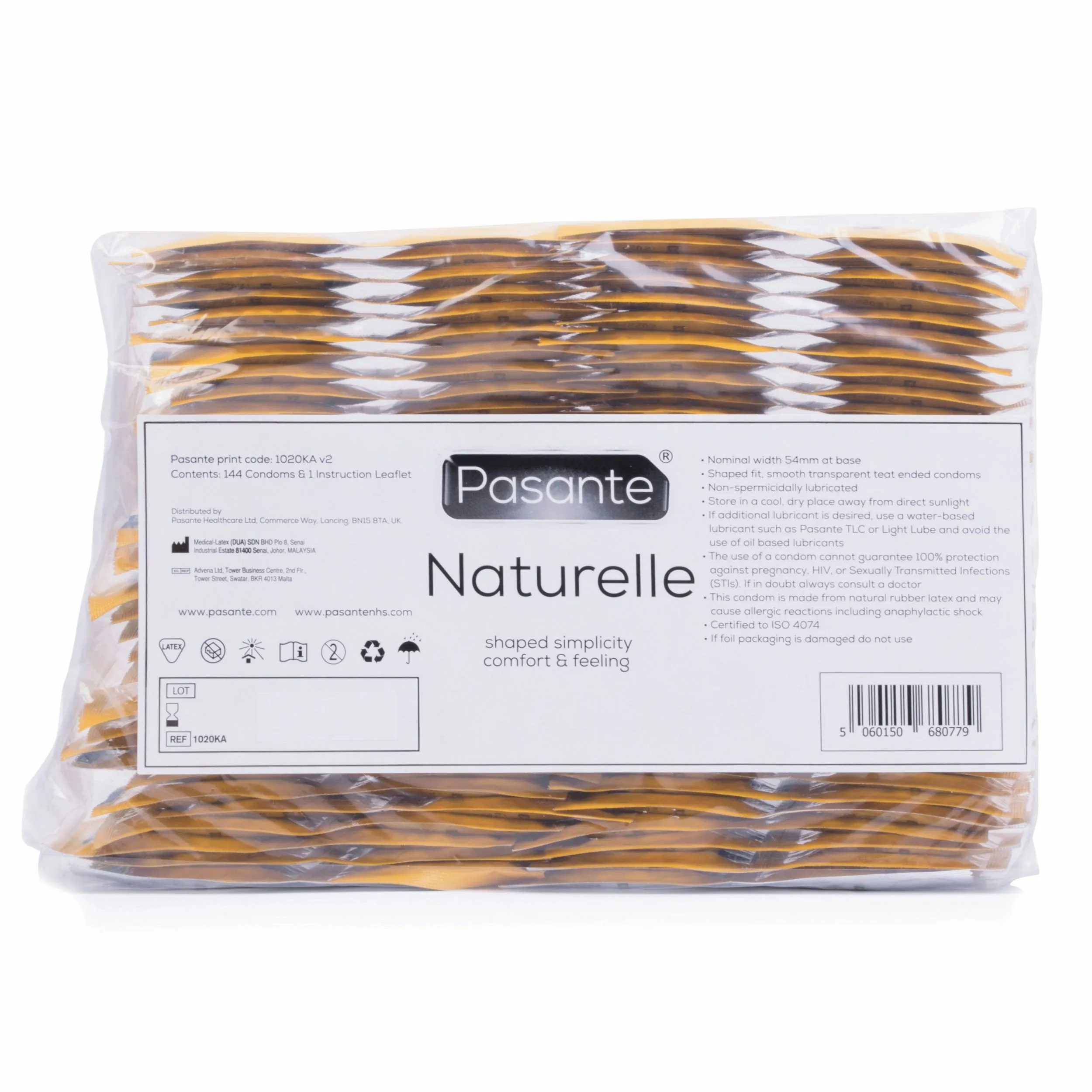Pasante - Naturelle Condoms Diverse kleuren (144 stuks)