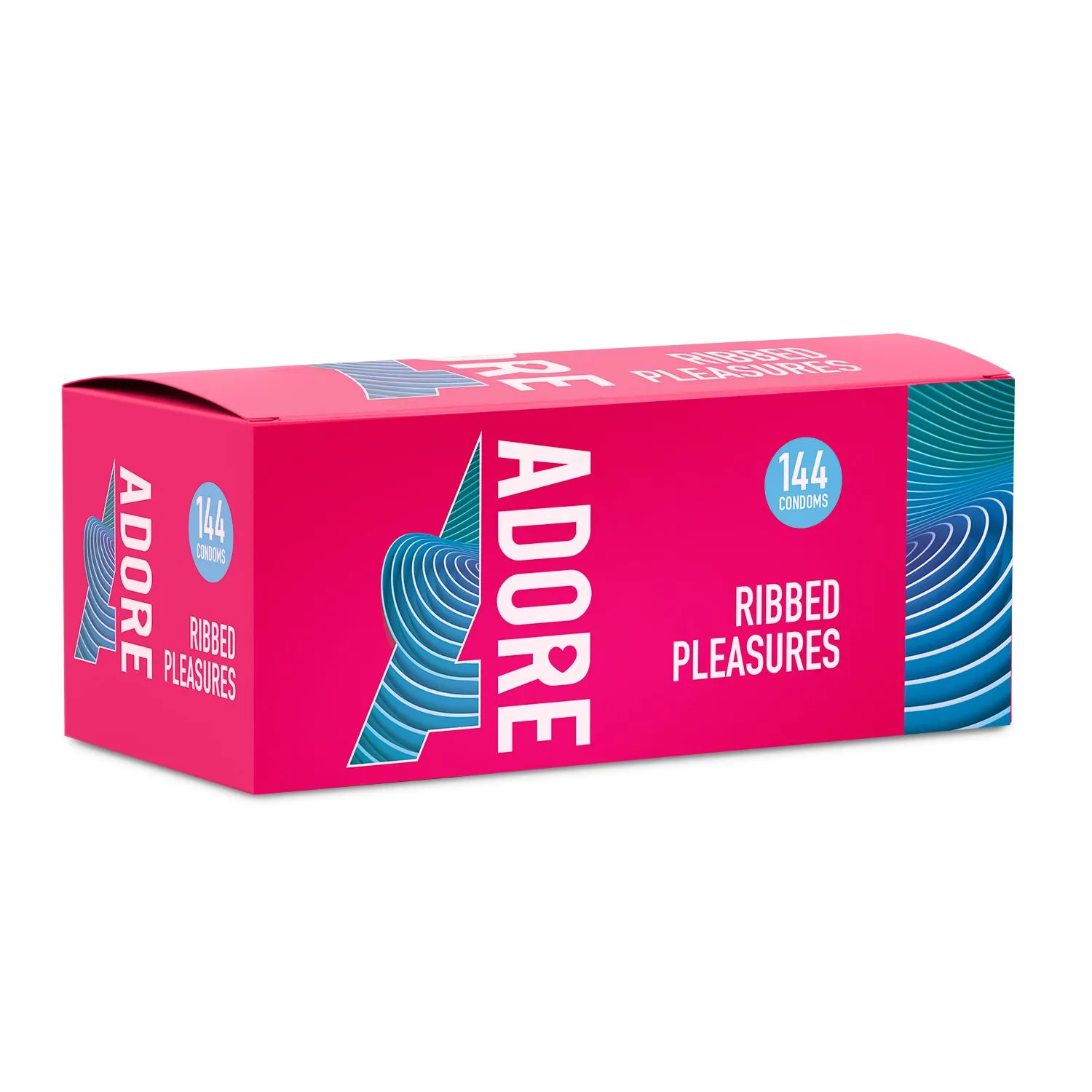 Pasante - Adore Ribbed Pleasure Condoms Rood (144 stuks)