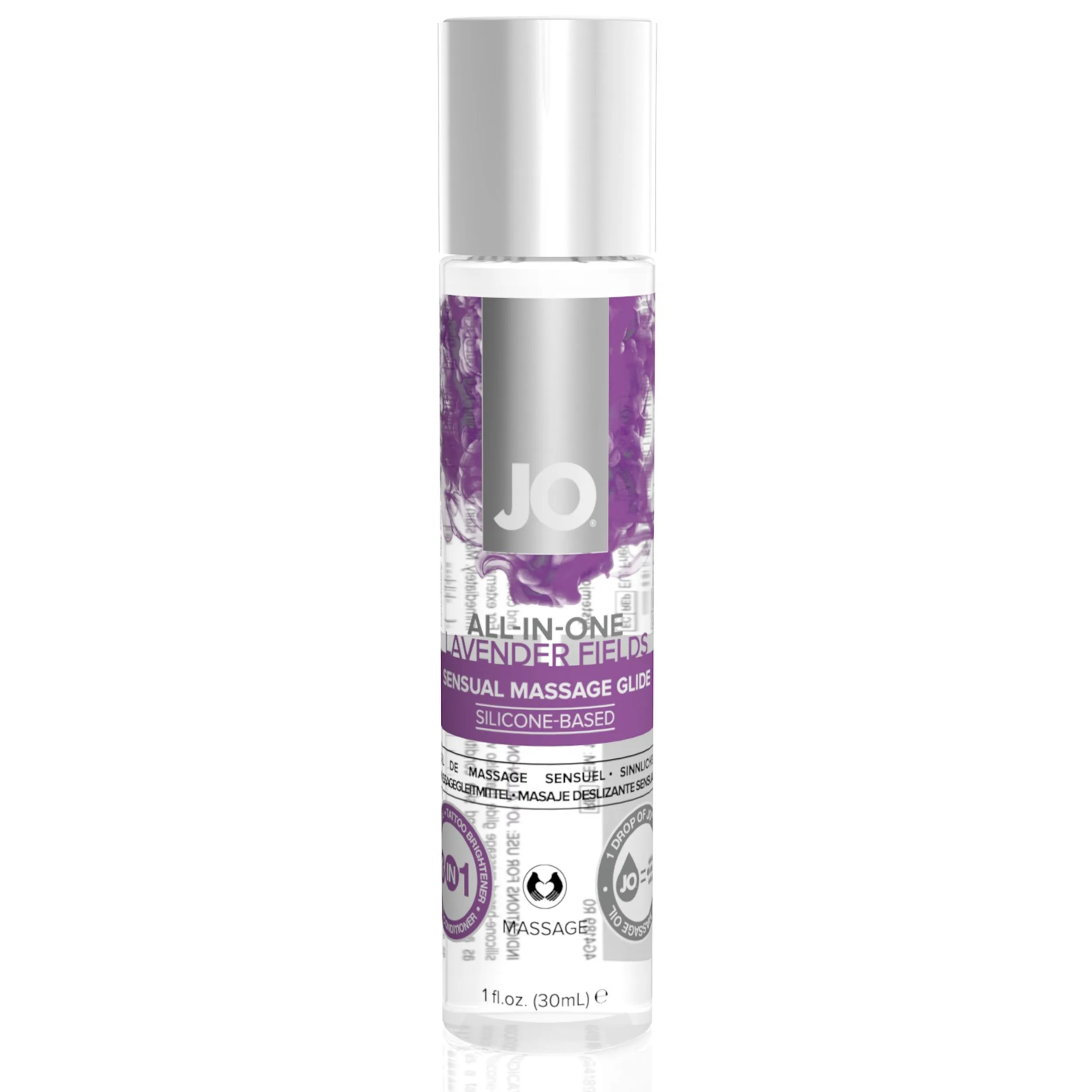 System JO - All-in-One Sensual Massage Glide Lavender Transparant (30 ml)