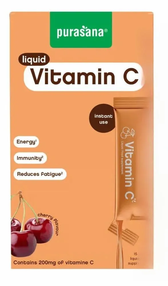 Purasana Vitamin C Liquid Cherry (15 x 10 ml)