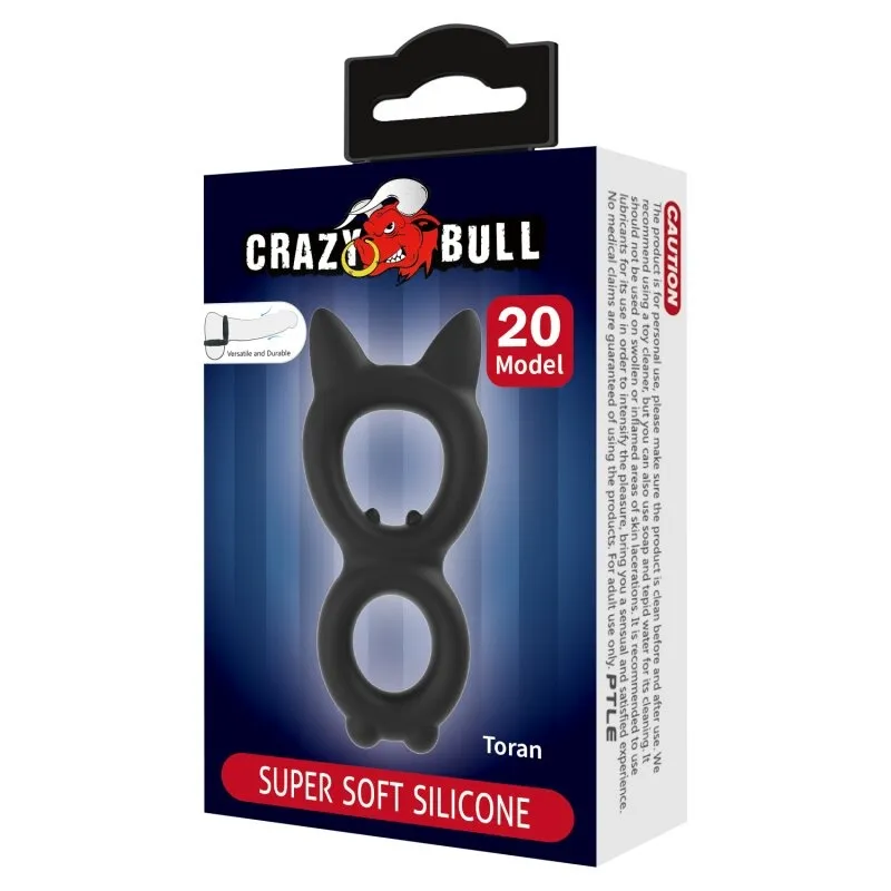 Crazy Bull Toran Cock Ring Model 20 Zwart (1 stuk)