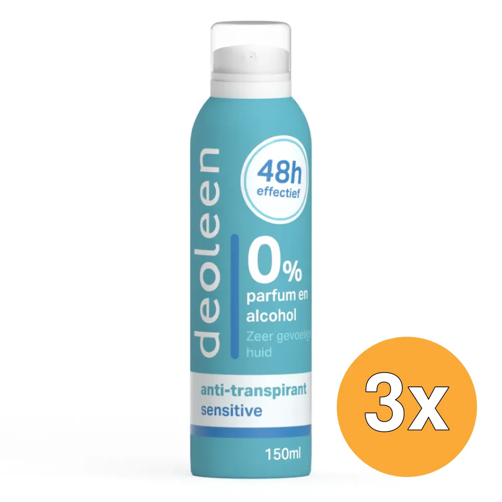 3x Deoleen Satin spray sensitive zonder alcohol (150 ml)