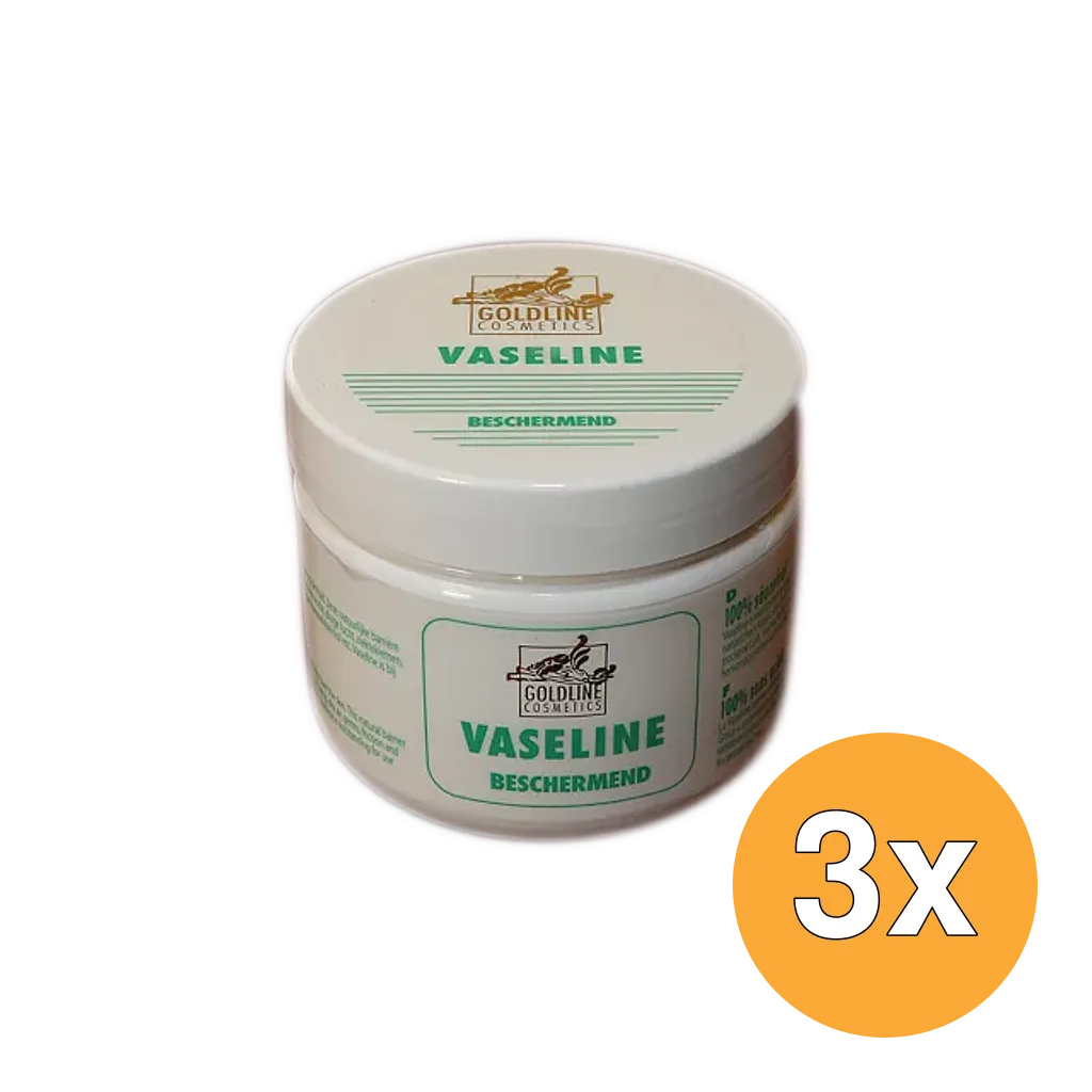 3x Goldline Witte Vaseline (250 ml)