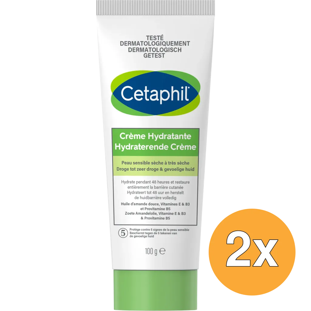 2x Cetaphil Hydraterende creme (100 gr)