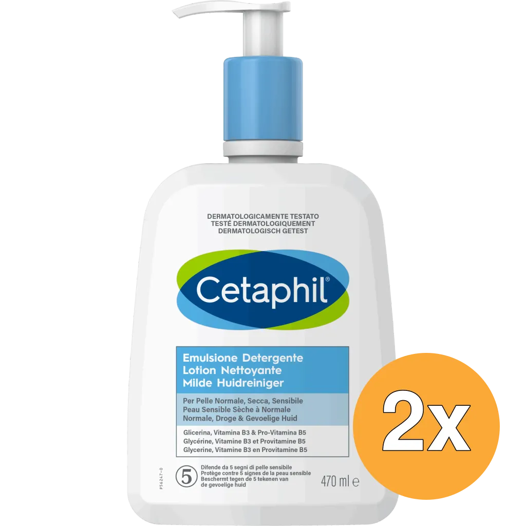 2x Cetaphil Milde huidreiniger (470 ml)