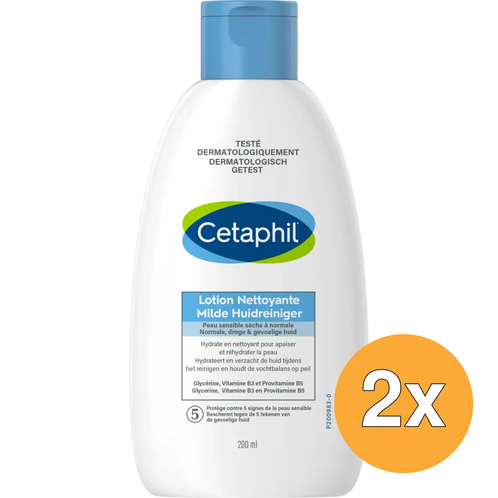 2x Cetaphil Milde huidreiniger (200 ml)