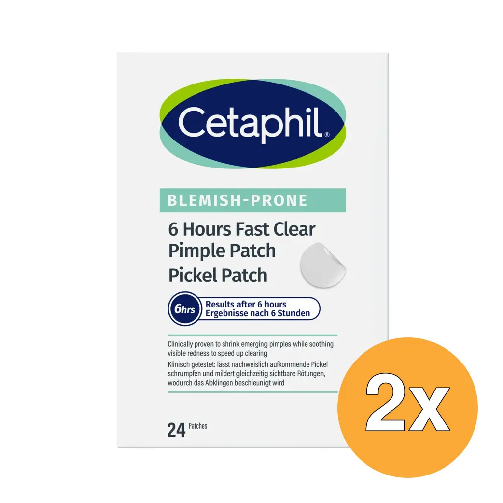 2x Cetaphil 6 Hour Fast Clear Puisjes pleisters (24 stuks)