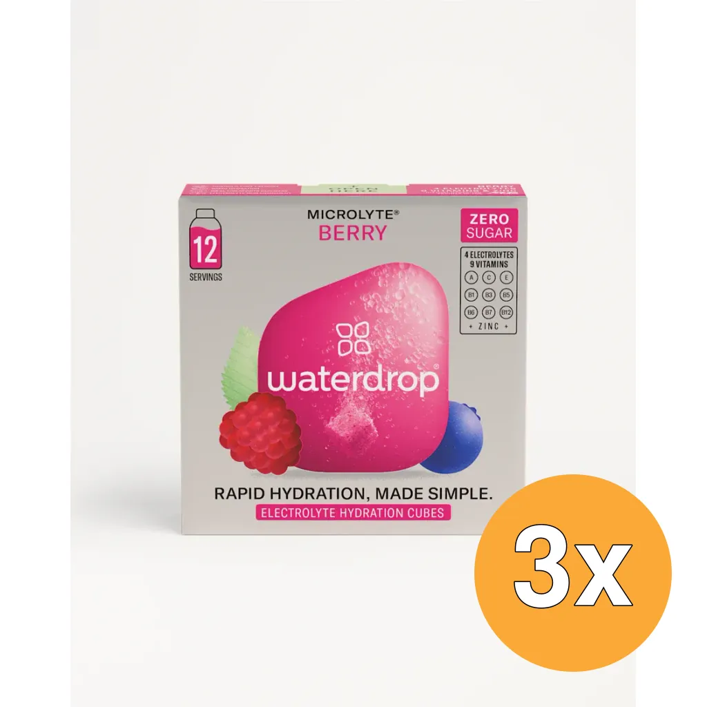 3x Waterdrop Mycrolyte Berry (12 stuks)