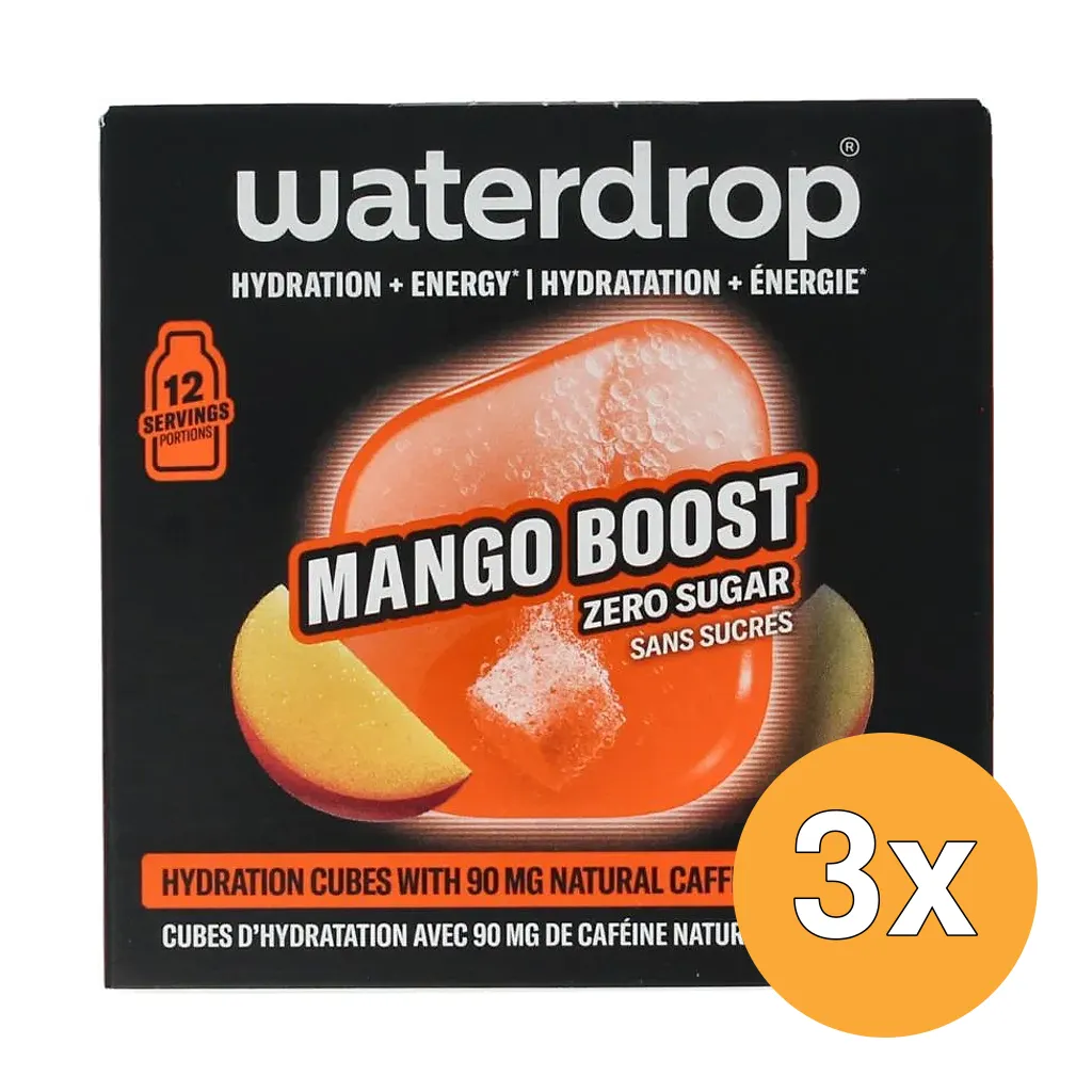 3x Waterdrop Microenergy Mango Boost (12 stuks)
