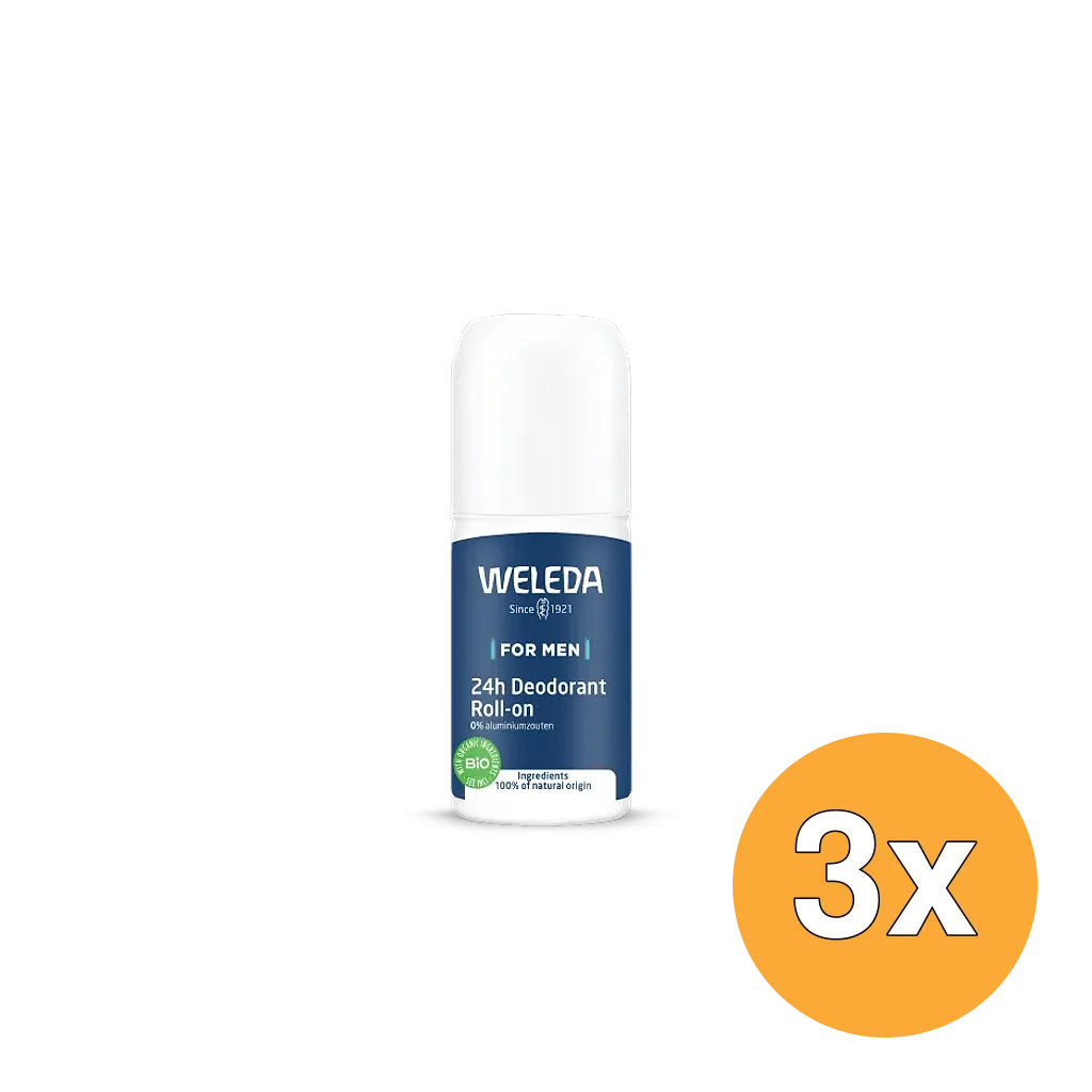 3x WELEDA Men deodorant 24 hours (50 ml)
