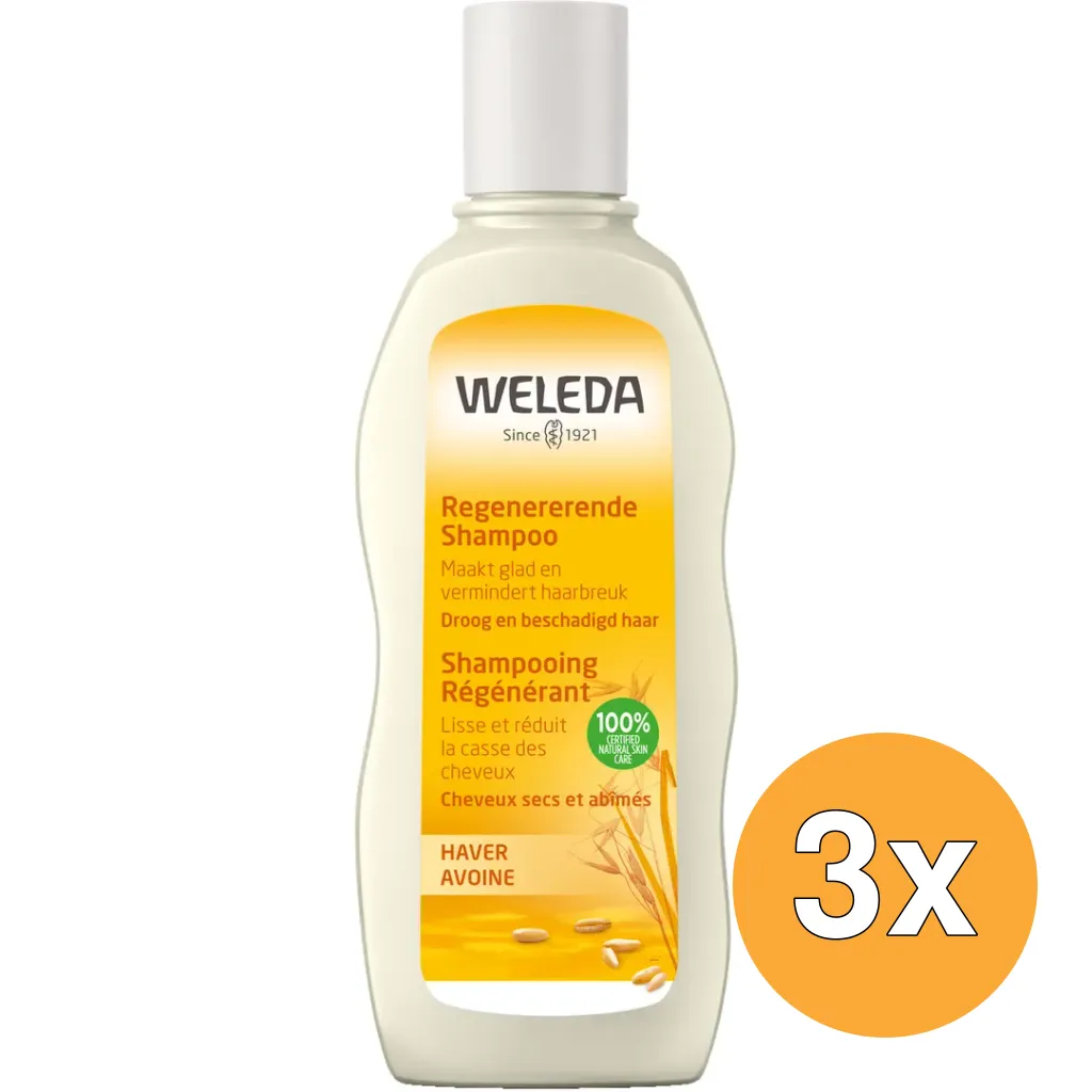 3x WELEDA Haver herstellende shampoo (190 ml)